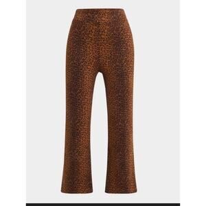 FRAME jersey crop high rise mini boot elastic leopard pants size 2 medium